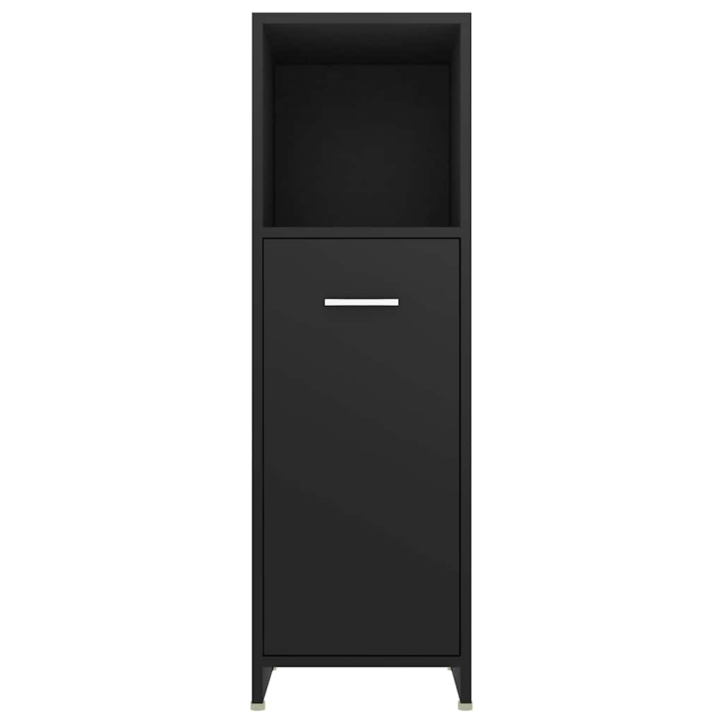 vidaXL Bathroom Cabinet | Black | Engineered wood | Medium | Bathroom Cabinet 6