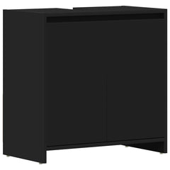 vidaXL Bathroom Cabinet Black 60x33x60 cm Engineered Wood 2