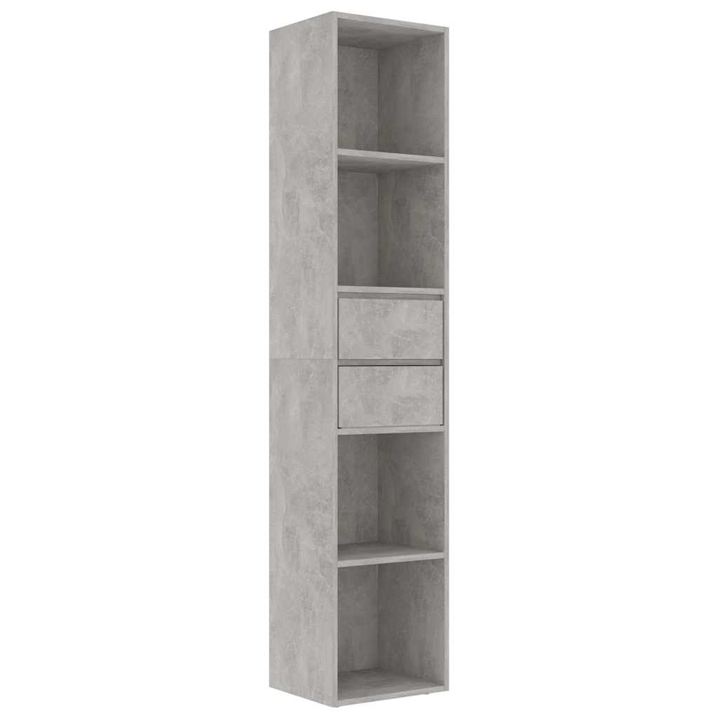vidaXL Book Cabinet | Concrete Grey | Engineered Wood | Medium | Book Cabinet 2