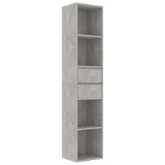 vidaXL Book Cabinet | Concrete Grey | Engineered Wood | Medium | Book Cabinet 2