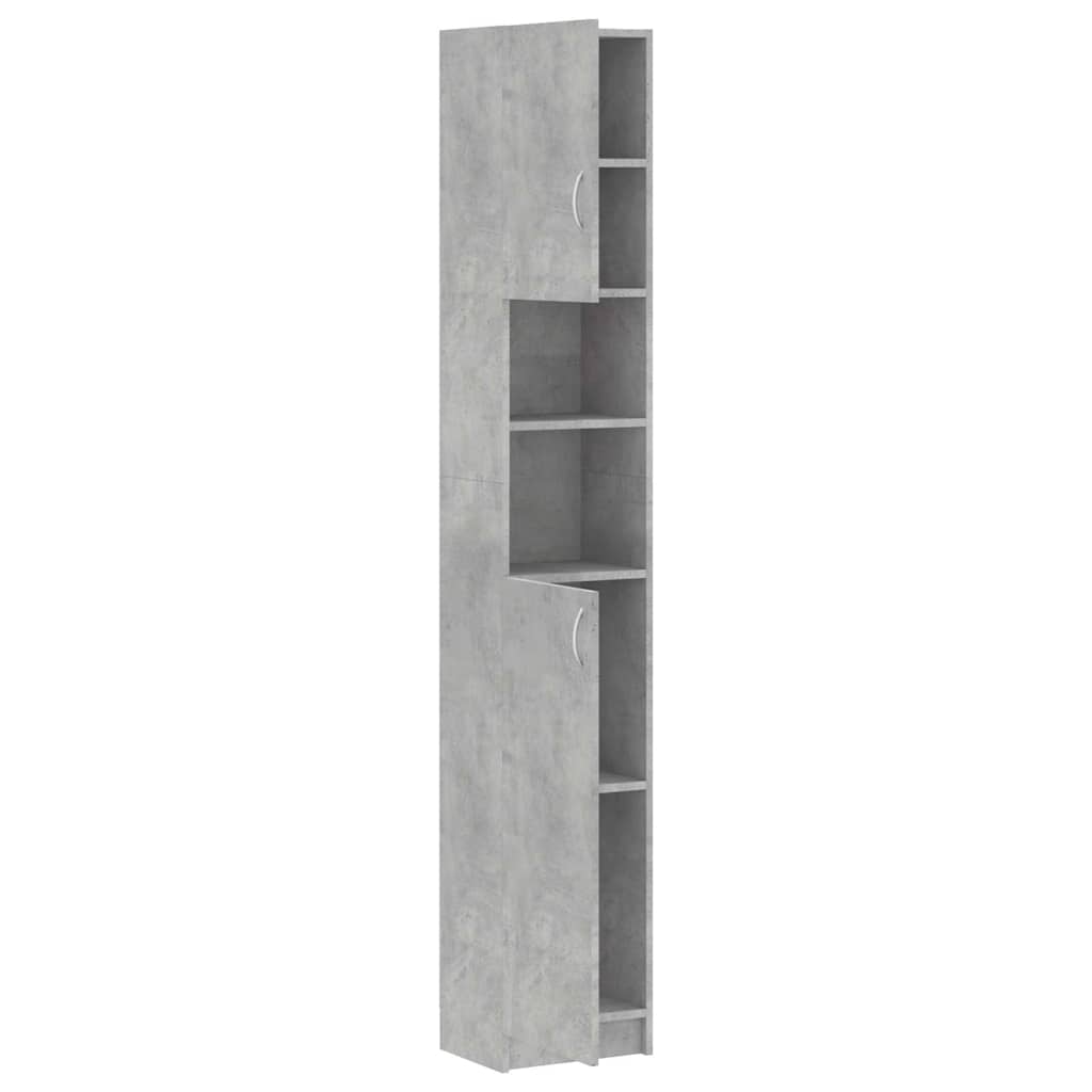 vidaXL Bathroom Cabinet | Concrete grey | Engineered wood | Tall 6