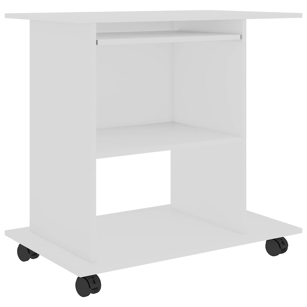 Computer Desk 80x50x75 cm Engineered Wood White
