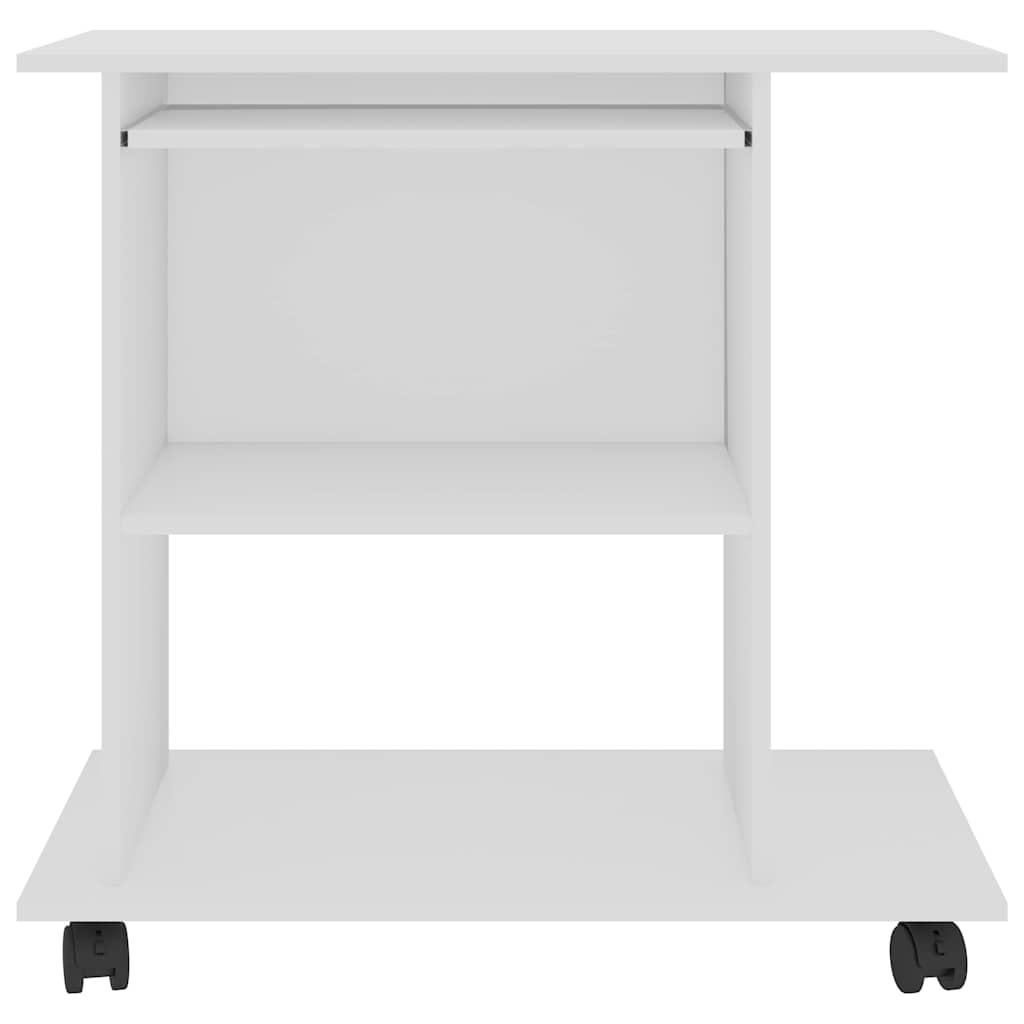 Computer Desk 80x50x75 cm Engineered Wood White