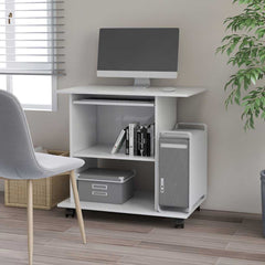Computer Desk 80x50x75 cm Engineered Wood White