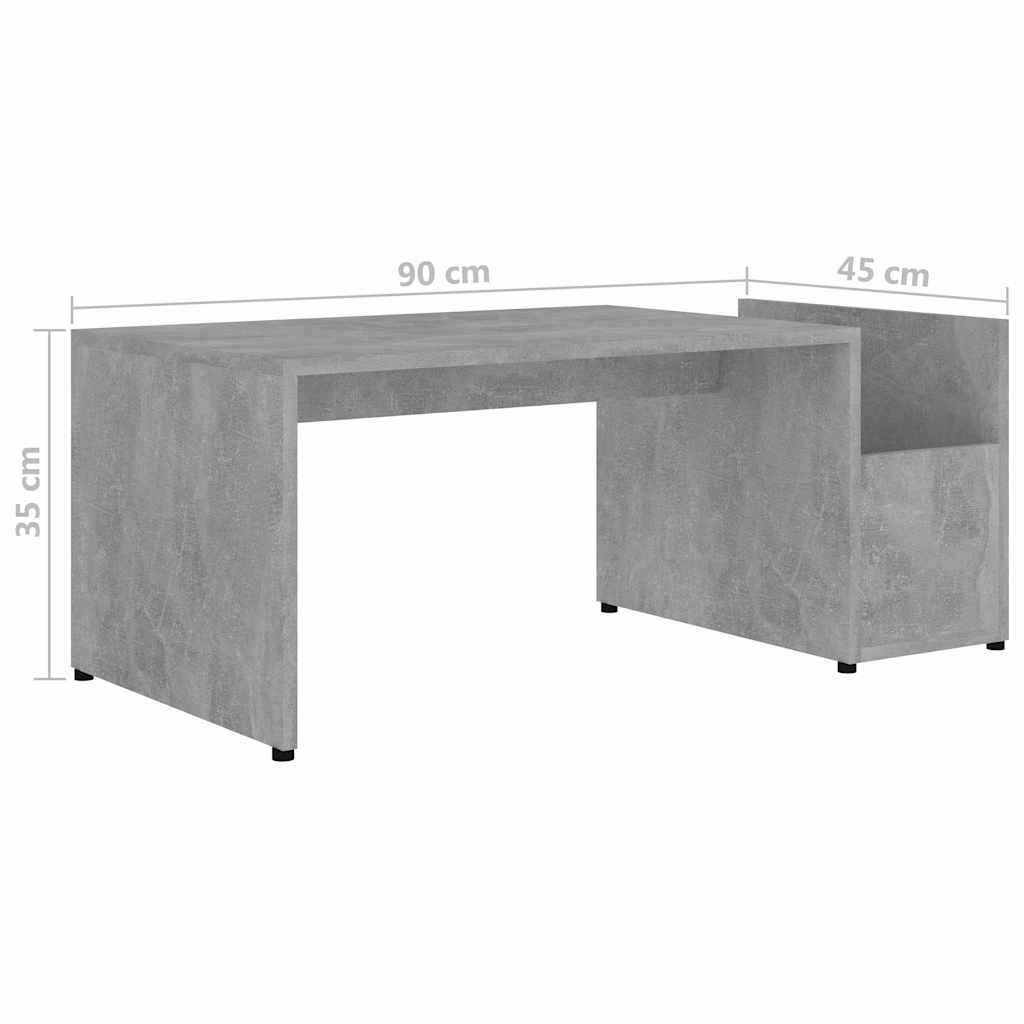 vidaXL Coffee Table | Concrete Grey | Engineered Wood | Medium | Coffee Table 6