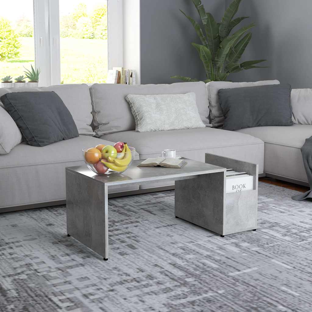 vidaXL Coffee Table | Concrete Grey | Engineered Wood | Medium | Coffee Table 1