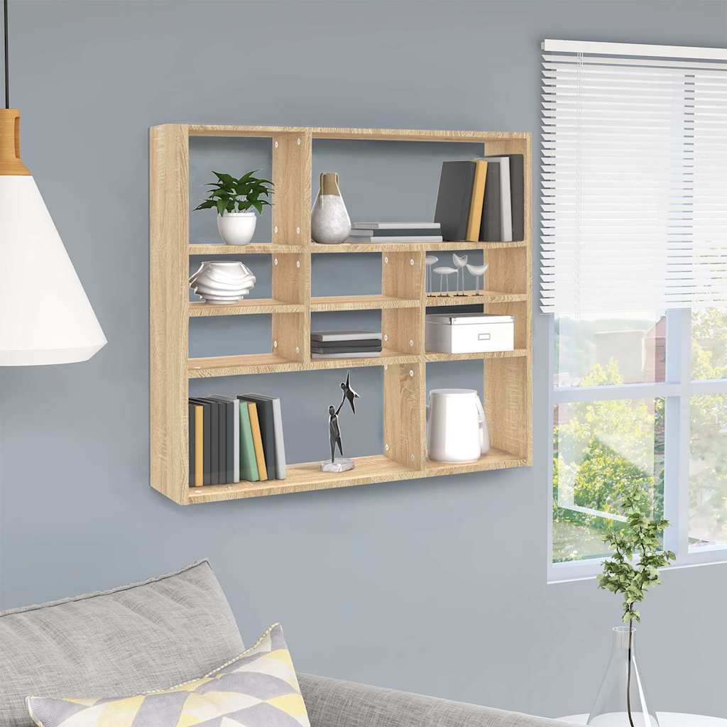 vidaXL Wall Shelf | Sonoma oak | Engineered wood | Medium | Wall mounting 1