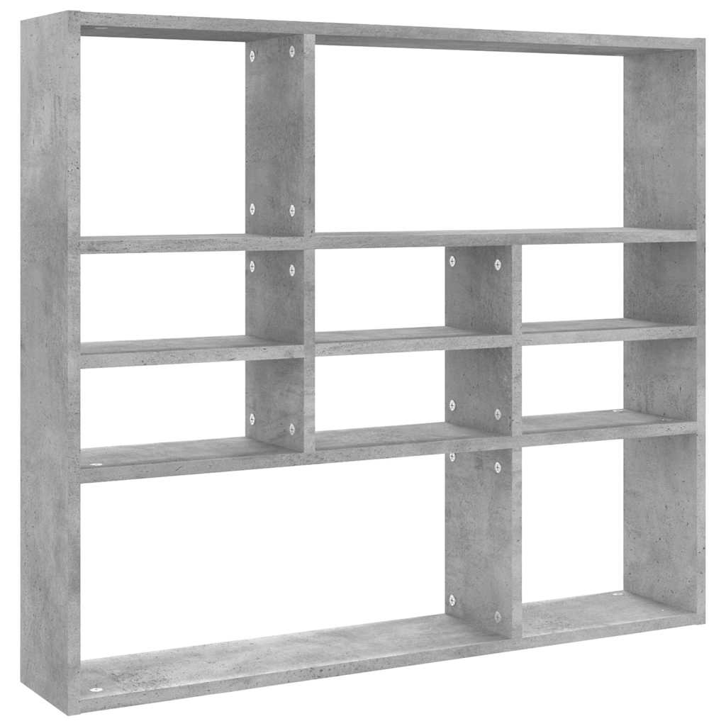 vidaXL Wall Shelf | Concrete Grey | Engineered Wood | Medium | Wall Mounted 2