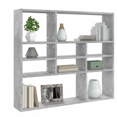 vidaXL Wall Shelf | Concrete Grey | Engineered Wood | Medium | Wall Mounted 3