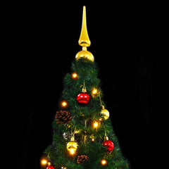 vidaXL Artificial Pre-lit Christmas Tree with Baubles Green 180 cm 4