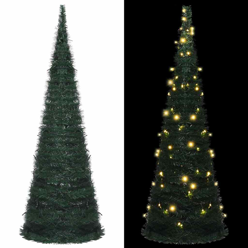 Artificial Christmas Tree Pop-up 50 LEDs Green 120 cm 180 cm 60 cm