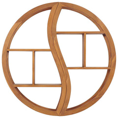320772 vidaXL Yin Yang Wall Shelf 100x20x100 cm Solid Teak Wood 2