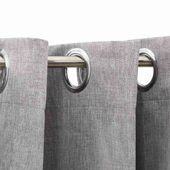 vidaXL Linen-Look Blackout Curtains with Grommets 2pcs Grey 140x175cm 3