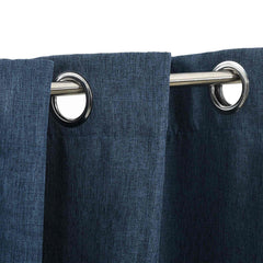 vidaXL Linen-Look Blackout Curtains with Grommets Blue 290x245cm 3