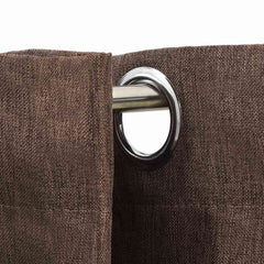 321200 vidaXL Linen-Look Blackout Curtains with Grommets 2pcs Taupe 140x175cm 4