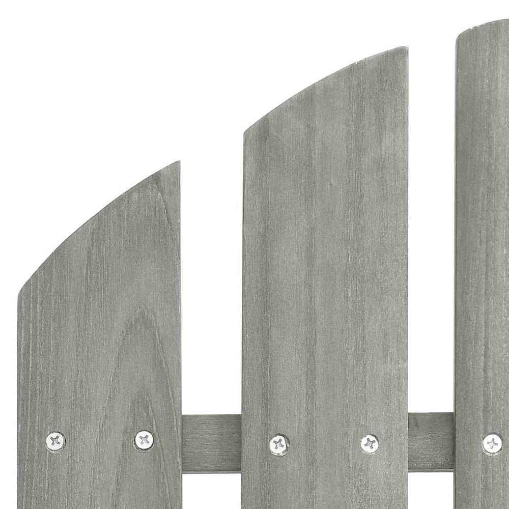 Garden Adirondack Chairs with Tea Table Solid Fir Wood Grey