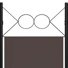 320708 vidaXL 5-Panel Room Divider Brown 200x180 cm 5