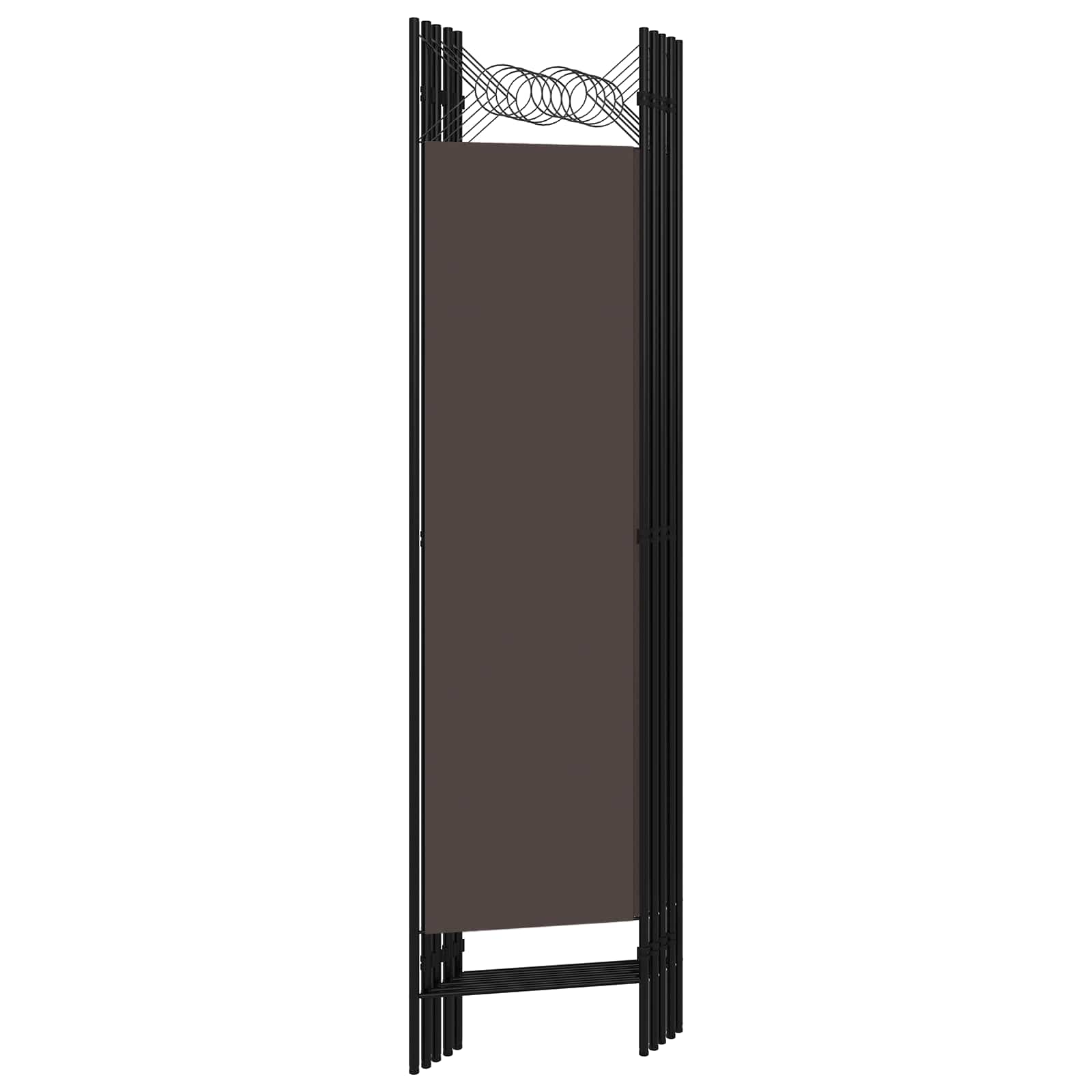 320708 vidaXL 5-Panel Room Divider Brown 200x180 cm 4