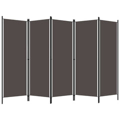 320725 vidaXL 5-Panel Room Divider Anthracite 250x180 cm 2