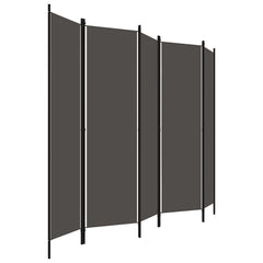320725 vidaXL 5-Panel Room Divider Anthracite 250x180 cm 3