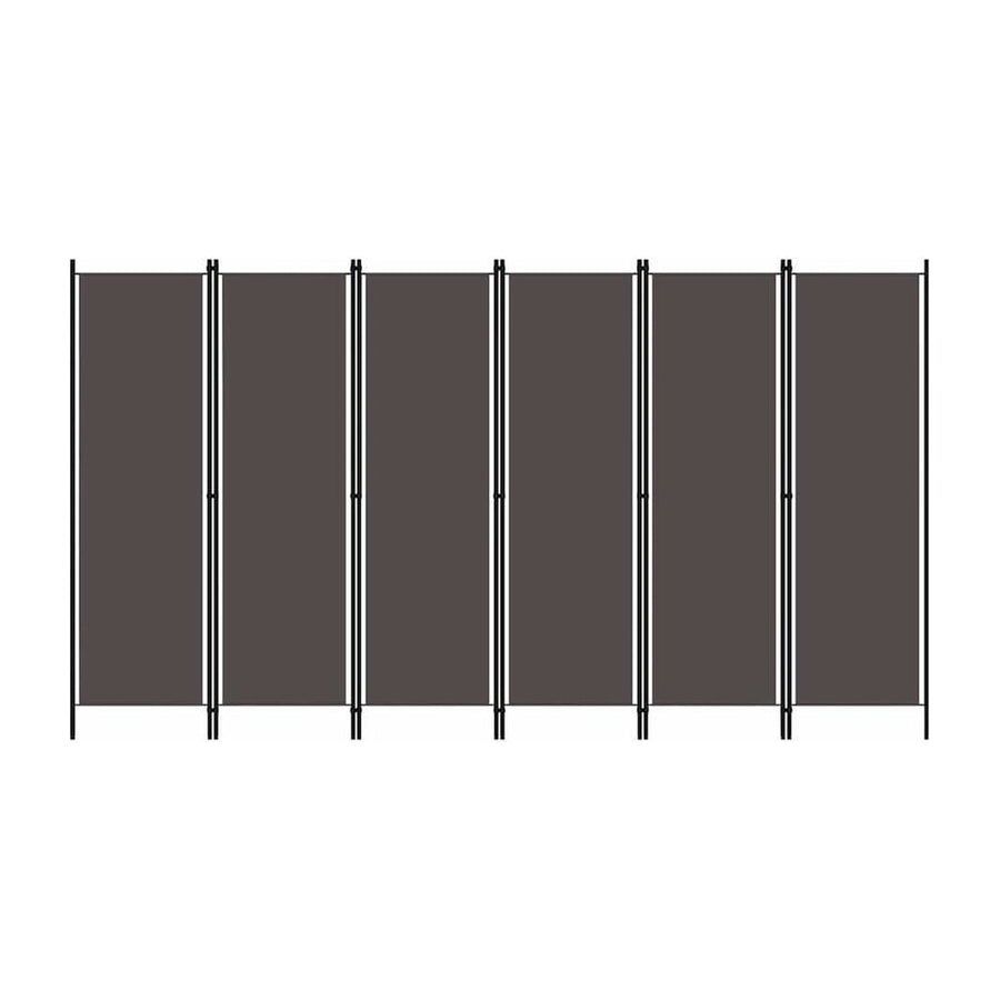6-Panel Room Divider Anthracite
