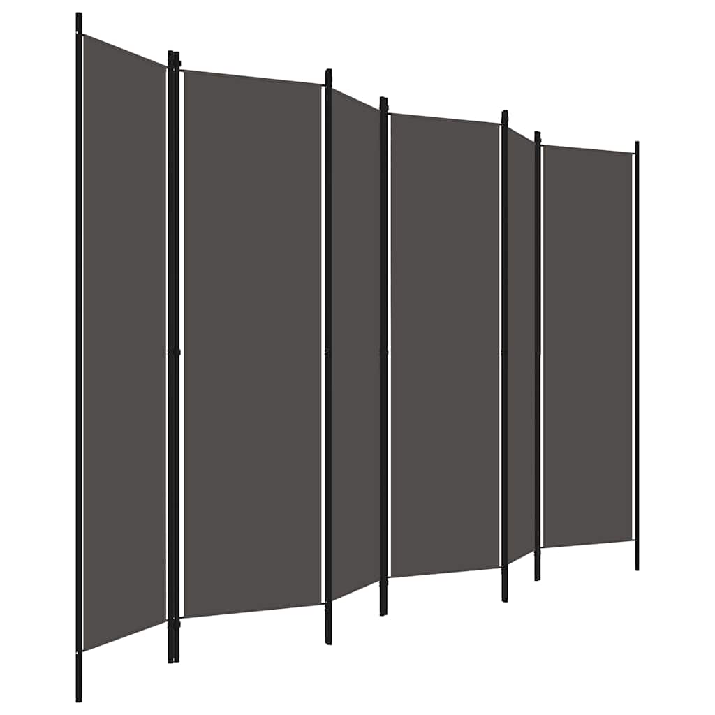 320729 vidaXL 6-Panel Room Divider Anthracite 300x180 cm 3