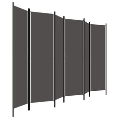 320729 vidaXL 6-Panel Room Divider Anthracite 300x180 cm 3