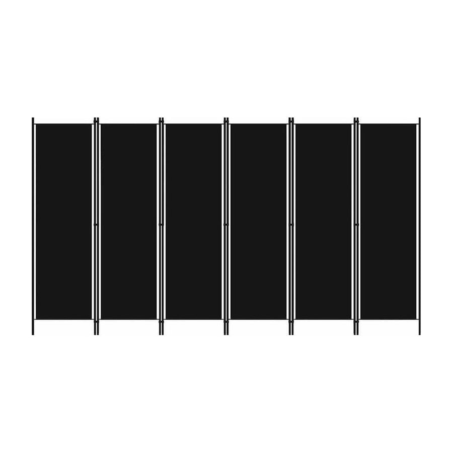 6-Panel Room Divider Black