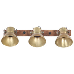 vidaXL Wall Lamp | Brass and brown | Iron, Solid Mango Wood | Medium 3