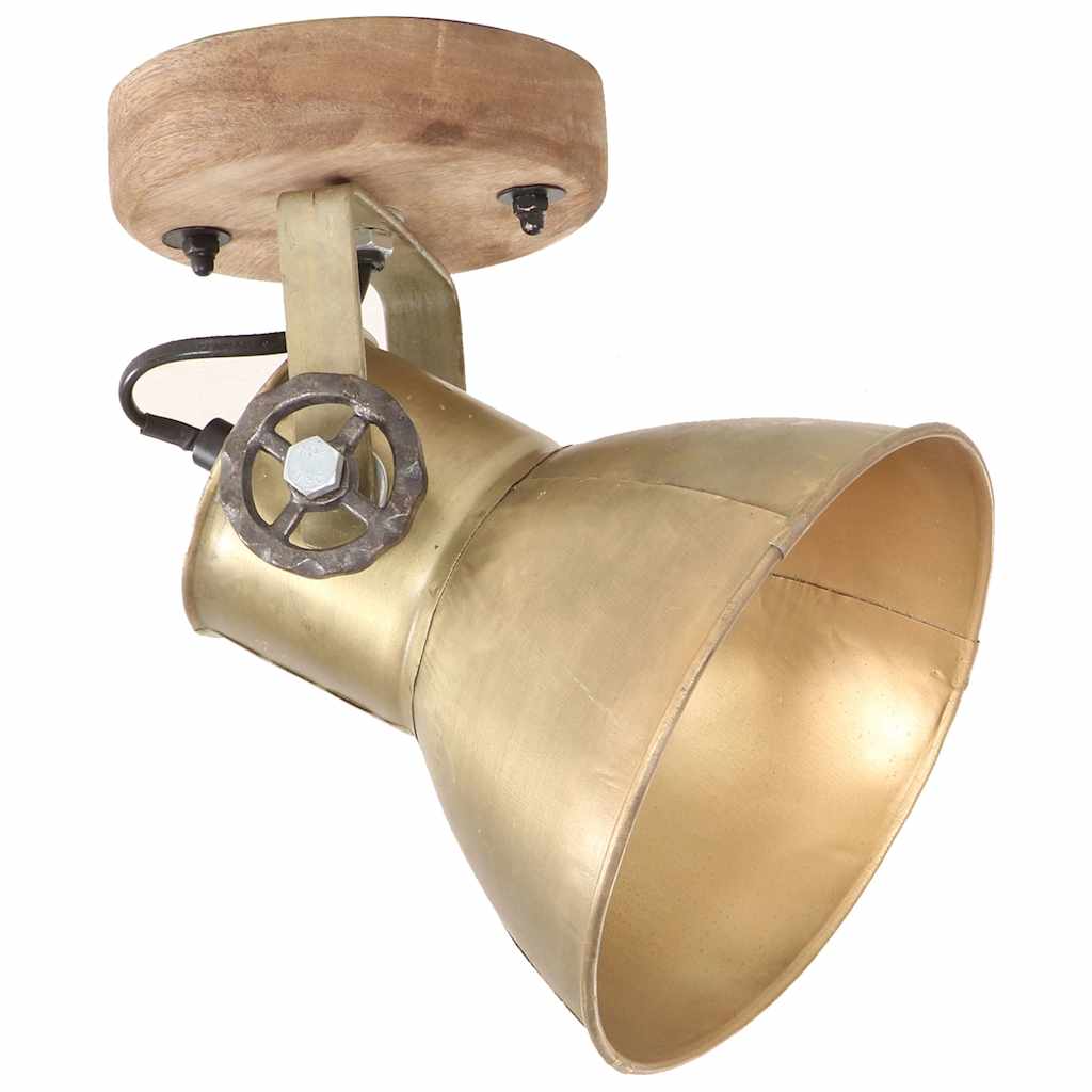 vidaXL Industrial Wall/Ceiling Lamps 2 pcs Brass 20x25 cm E27 3