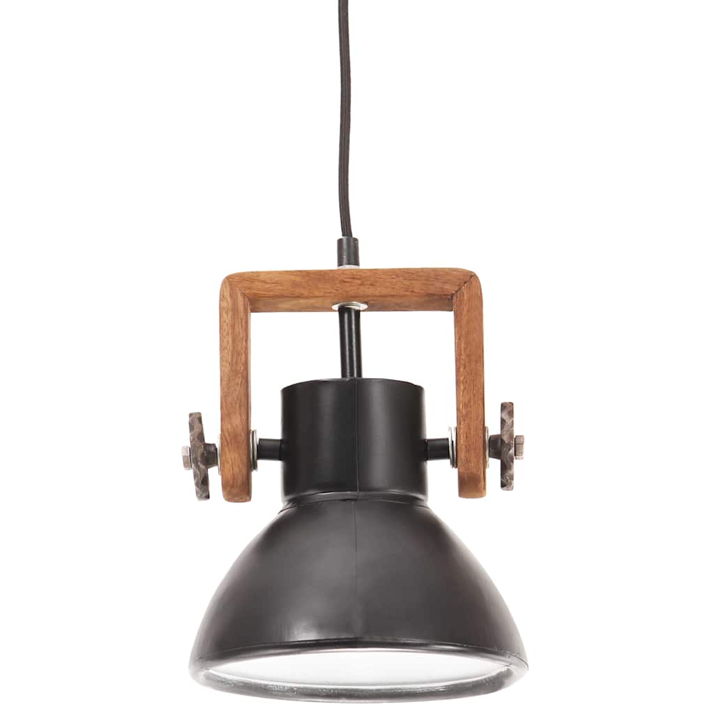 vidaXL Hanging Lamp | Black | Iron | 19 cm diameter | Hanging Lamp | Round 3