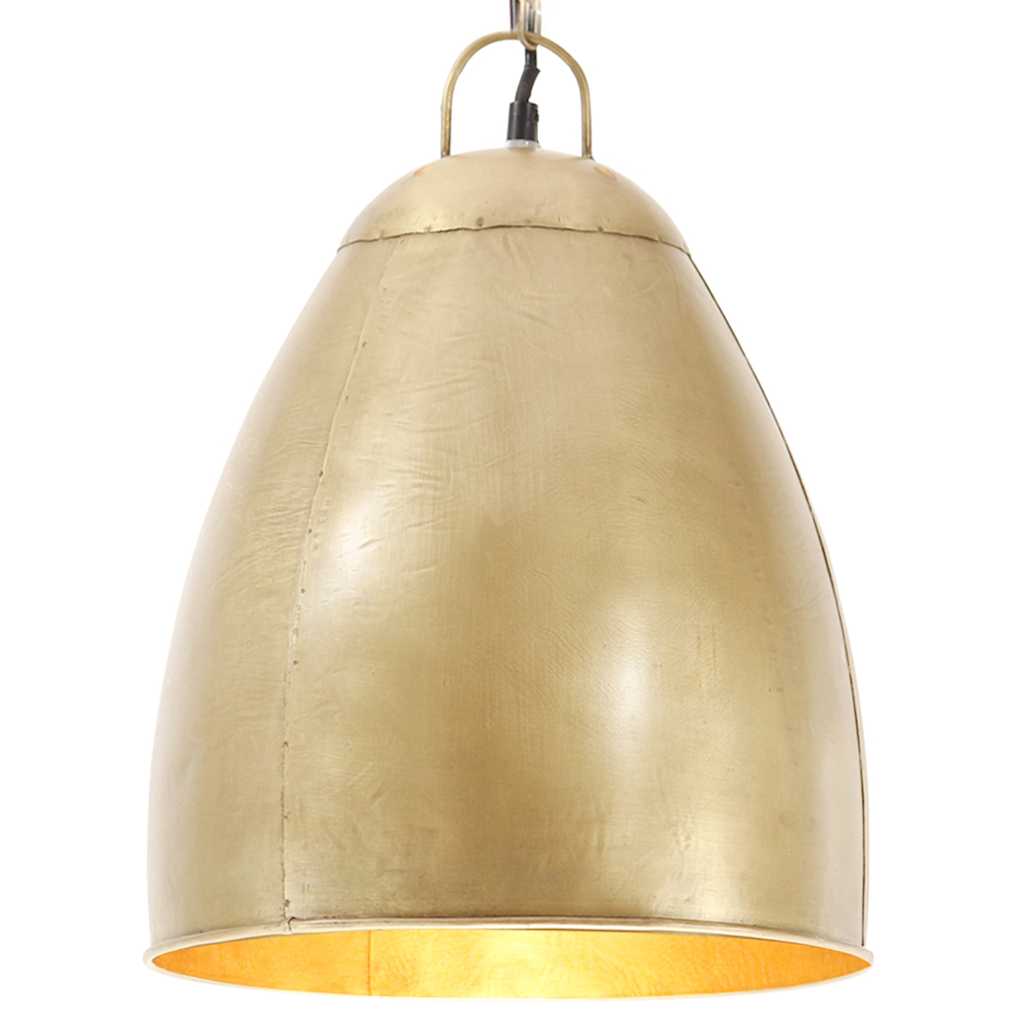 vidaXL Industrial Hanging Lamp 25 W Brass Round 32 cm E27 1