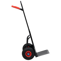 146665 vidaXL Telescopic Hand Trolley 200 kg Black and Red 3