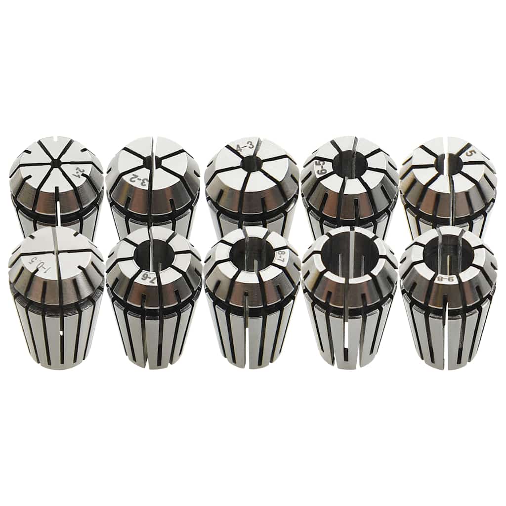 vidaXL ER16 Collets 10 pcs Turning Tool Set 1