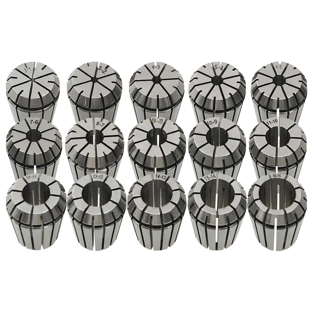 vidaXL ER25 Collets 15 pcs Turning Tool Set 1