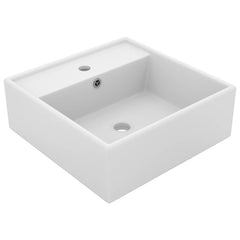 Luxury Basin Overflow Square Matt Pink 41x41 cm Ceramic Matte white