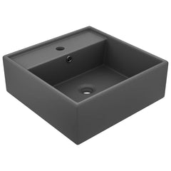 Luxury Basin Overflow Square Matt Pink 41x41 cm Ceramic Matte dark grey