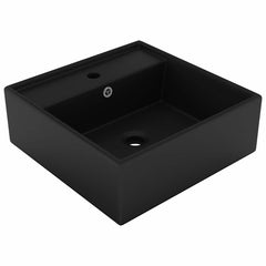 Luxury Basin Overflow Square Matt Pink 41x41 cm Ceramic Matte black