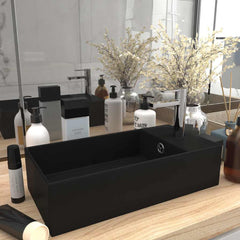 vidaXL Bathroom Sink with Overflow Ceramic