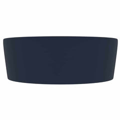 vidaXL Luxury Wash Basin with Overflow Matt Dark Blue 36x13 cm Ceramic 3