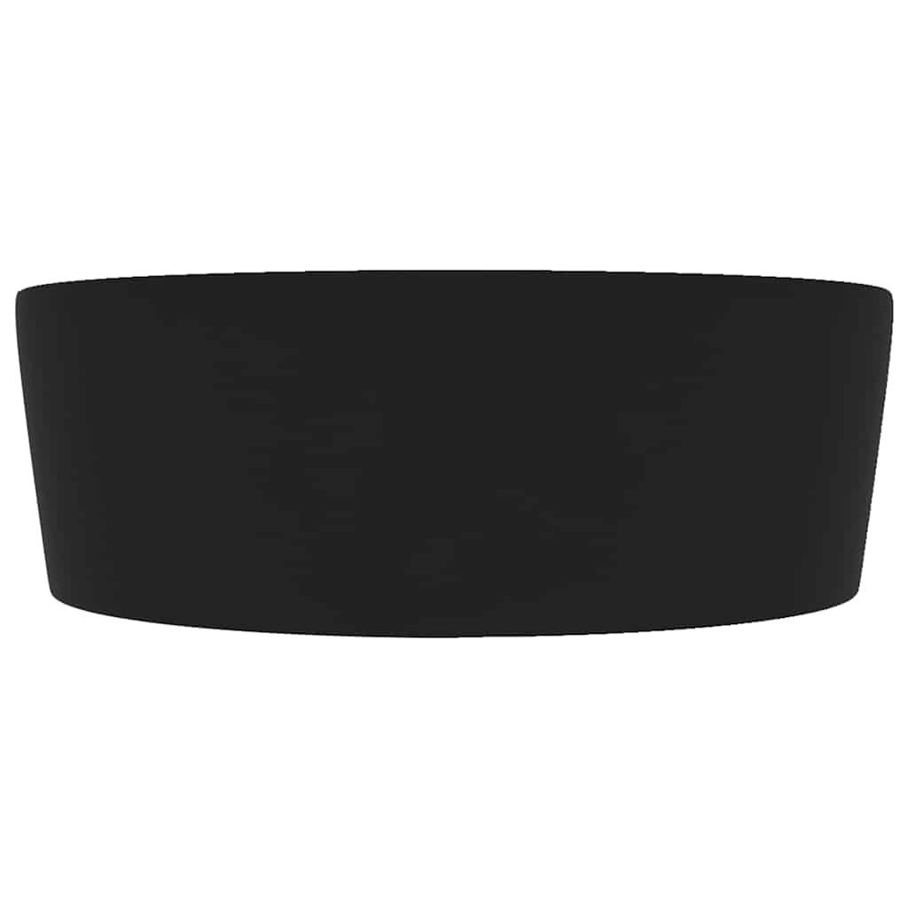 vidaXL Luxury Wash Basin with Overflow Matt Black 36x13 cm Ceramic 4