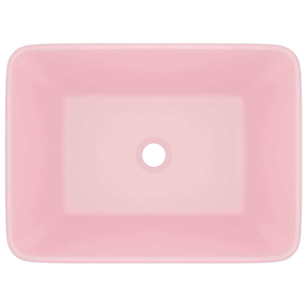 vidaXL Luxury Wash Basin Matt Pink 41x30x12 cm Ceramic 3