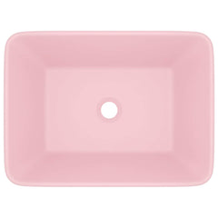 vidaXL Luxury Wash Basin Matt Pink 41x30x12 cm Ceramic 3