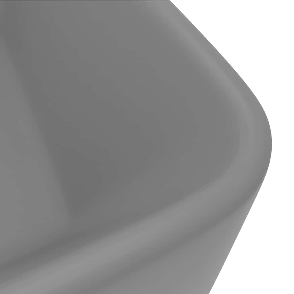 vidaXL Luxury Wash Basin Matt Light Grey 41x30x12 cm Ceramic 5