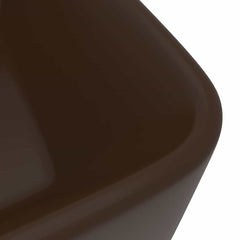 vidaXL Luxury Wash Basin Matt Dark Brown 41x30x12 cm Ceramic 5