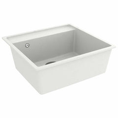 147064 vidaXL Kitchen Sink with Overflow Hole White Granite 3