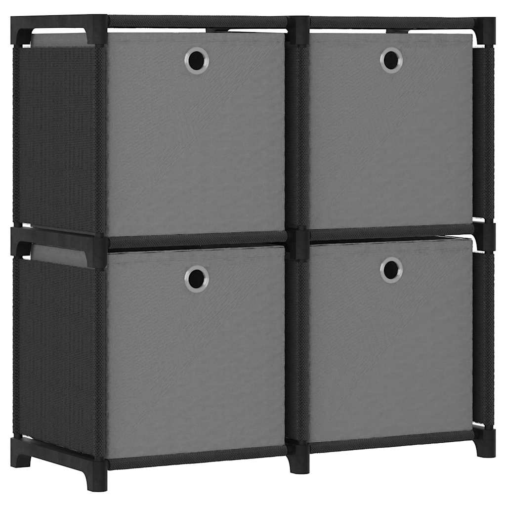 vidaXL Display Shelf | Black and Grey | 100% polyester, steel | Medium 1