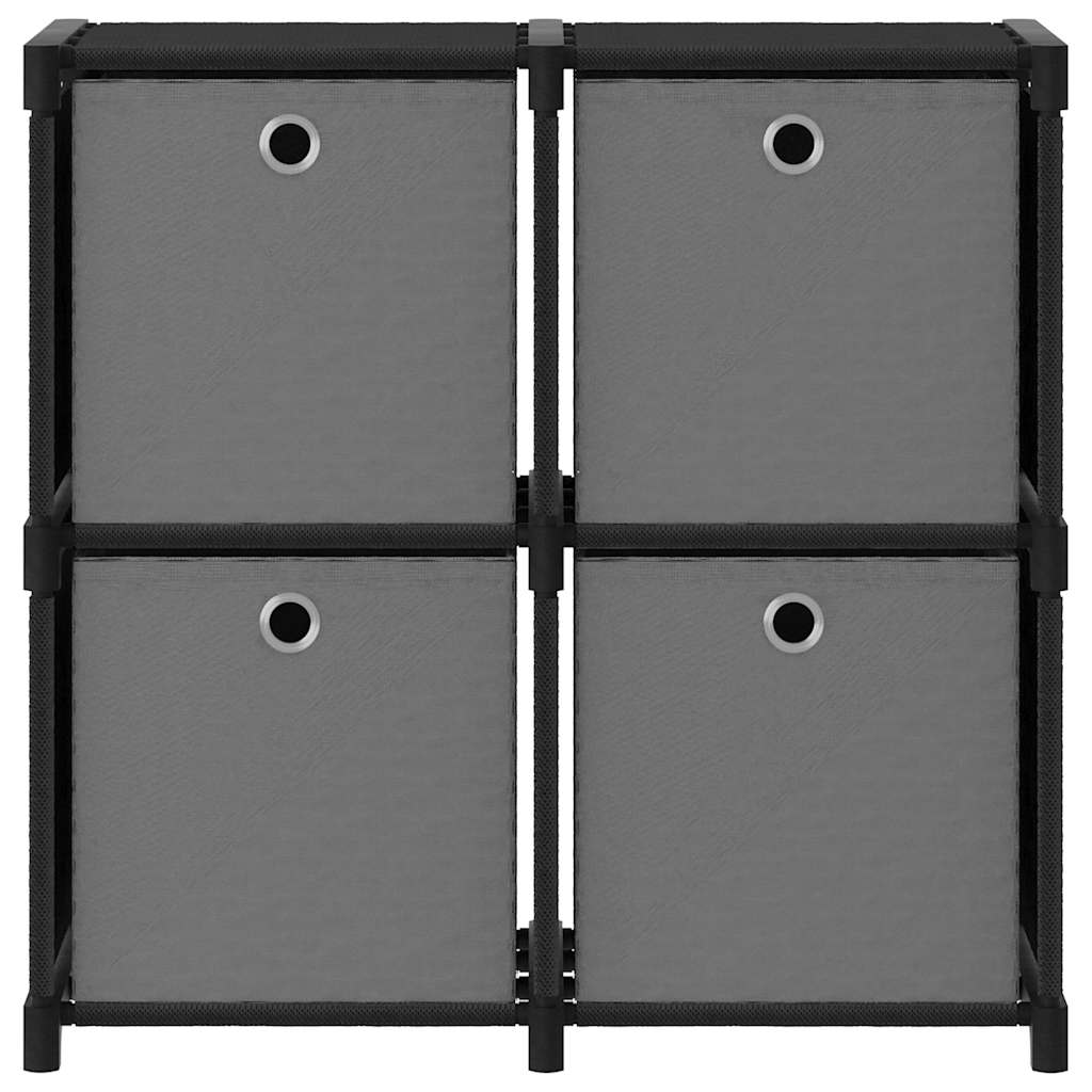 vidaXL Display Shelf | Black and Grey | 100% polyester, steel | Medium 2