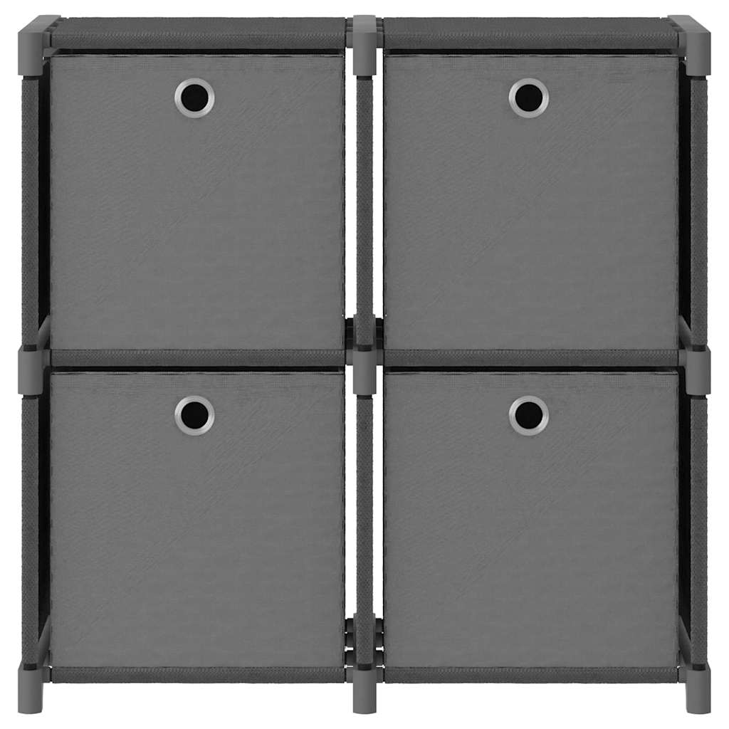 vidaXL Display Shelf | Grey | Polyester fabric and steel | Medium 2