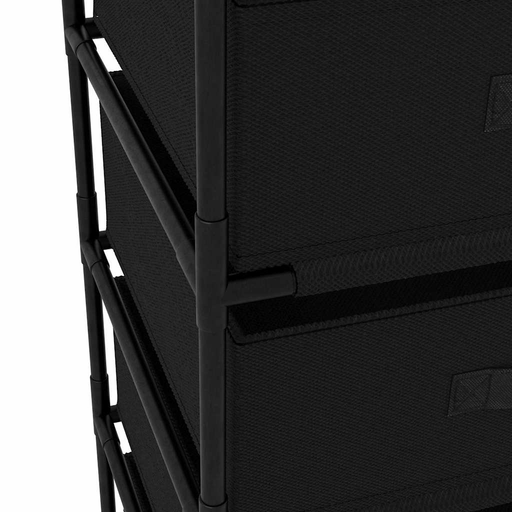 vidaXL Storage Rack | Black | Steel, fabric (100% polyester) | Medium 5